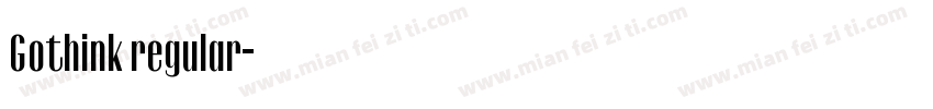 Gothink regular字体转换